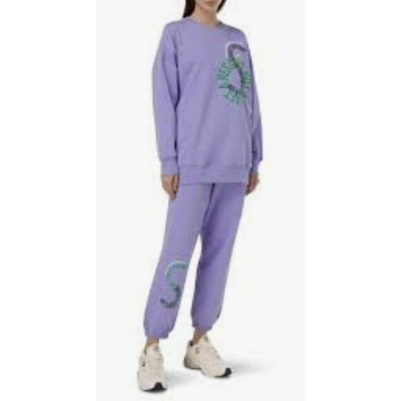 Adidas Stella McCartney Lavender Unisex Graphic Sweatshirt Medium NWT - Picture 3 of 7
